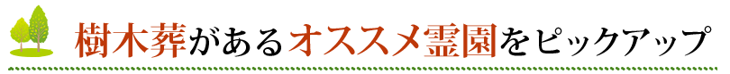 樹木葬をピックアップ